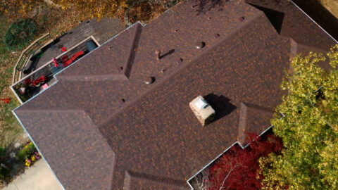 Aerial shot of roof